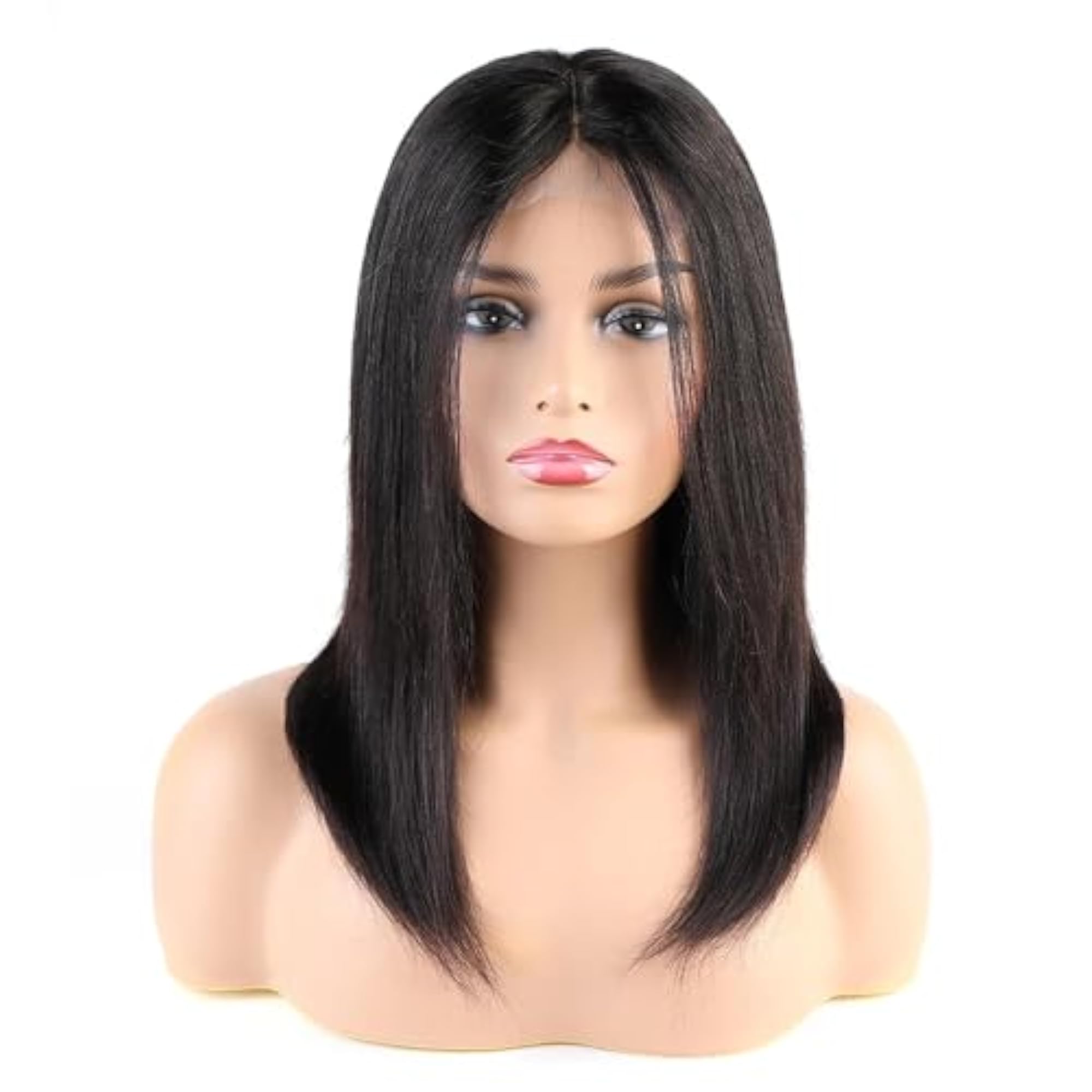 Closure Wig 4x4 for Women, 18 Inch Long